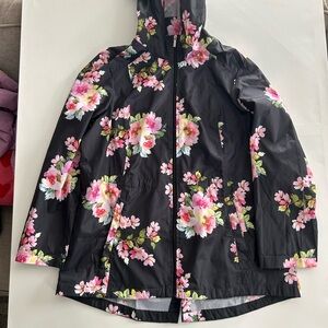 Susan Graver Black Floral Raincoat (A0031)